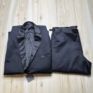 Indochino Dinner Tuxedo 2-Piece Suit Wool Cashmere Black Men's 48L W:40x31 NWT